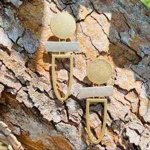 Pomina Geometric Circle Drop Earrings New